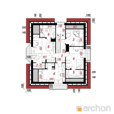  Maja tüümianides 3 (P) 2. korruse plaan